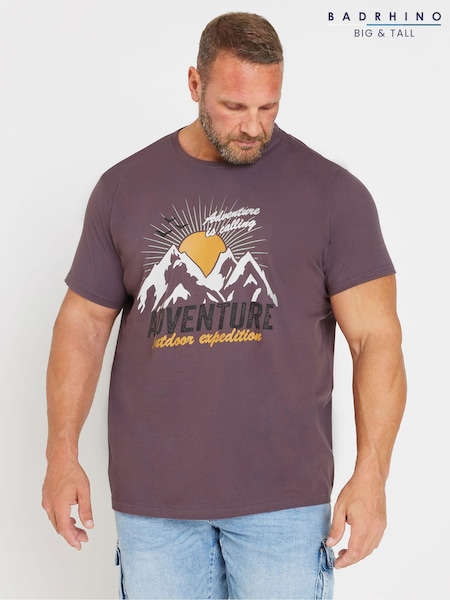 BadRhino Big & Tall Red Adventure 100% Cotton T-Shirt (AA4488) | £19