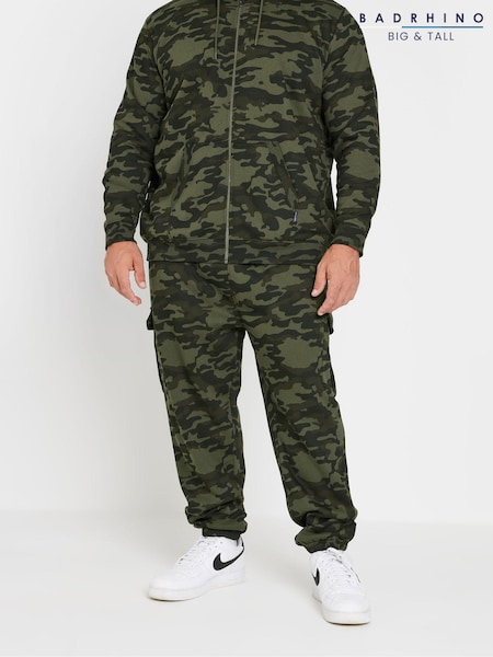 BadRhino Big & Tall Green Camo Cargo Joggers (AA4498) | £32