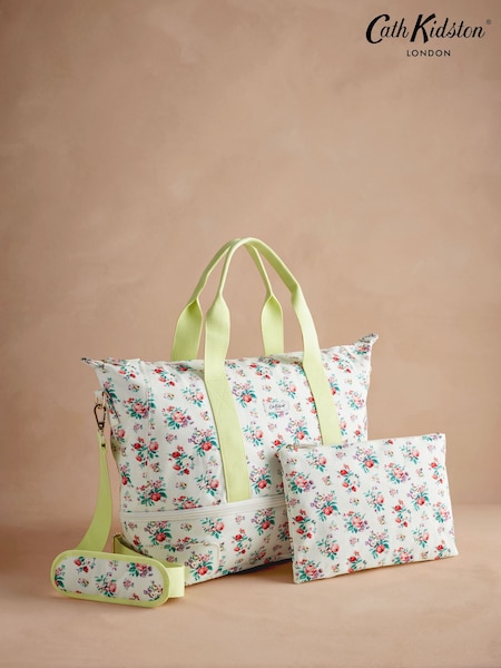 Cath Kidston Ecru Icon Bunches Overnight Bag (AA4547) | £74