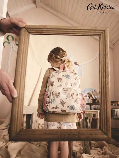 Cath Kidston Cream Donkeys Kids Large Backpack (AA4611) | £36