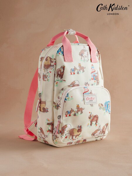 Cath Kidston Cream Donkeys Medium Kids Backpack (AA4613) | £29