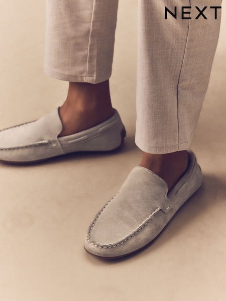 Suede Stone Wide Fit (G) Loafers (AA4670) | £28 - £36