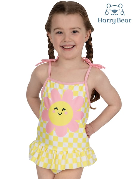 Harry Bear Yellow Flower Pattern Swimsuit With Bows (AA4678) | £14
