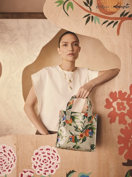 Cath Kidston Green Oranges Paddington Check Small Book Bag (AA4743) | £22