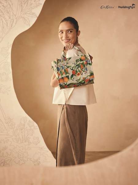 Cath Kidston Green Oranges 100% Cotton  Paddington Mini Bonded Tote (AA4748) | £65