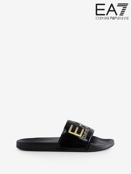Emporio Armani Rubber Logo Sliders (AA4758) | £43