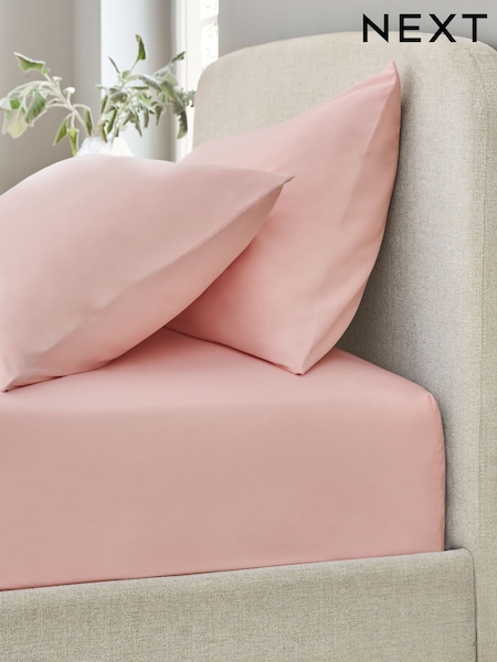 Pink Non Iron Simply Soft Deep Fitted Sheet (AA5333) | £8 - £14