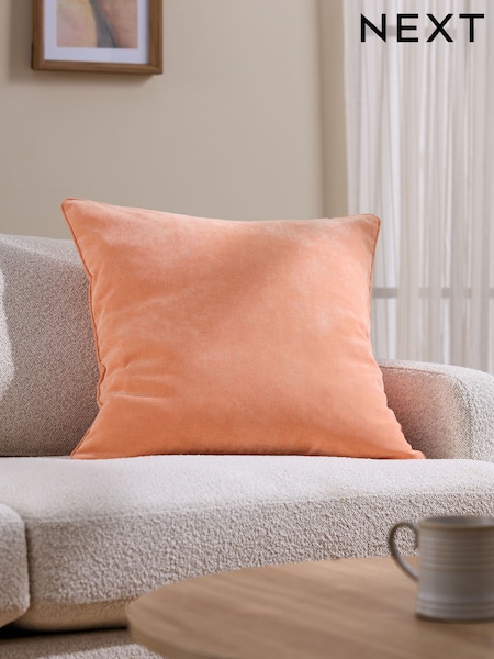 Orange 59 x 59cm Soft Velour Cushion (AA5416) | £18