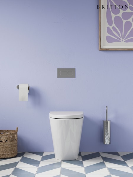 Britton Bathrooms White Sphere Rimless Back to Wall WC Toilet (AA5950) | £608