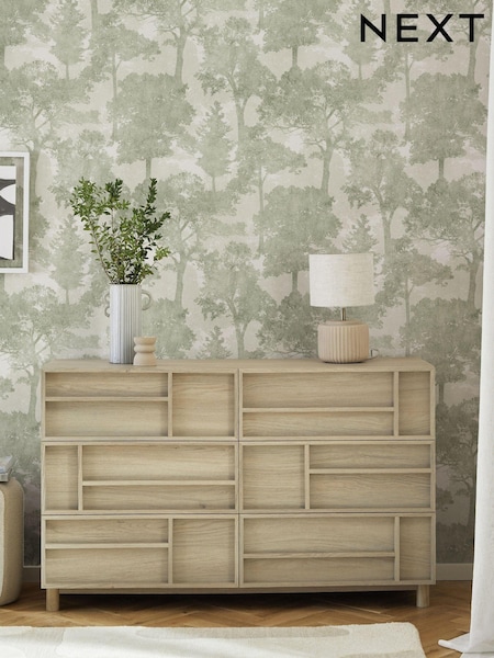 Sage Trailing Trees 10M Wallpaper (AA5991) | £36