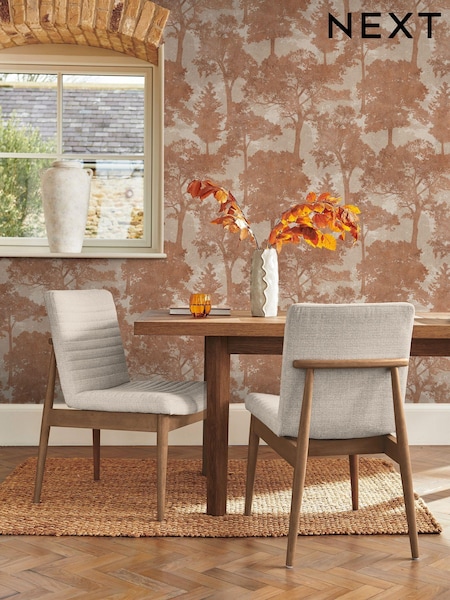 Terracotta Trailing Trees 10M Wallpaper (AA6006) | £36