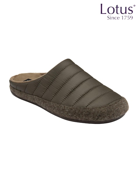 Lotus Green Mule Slippers (AA6043) | £37