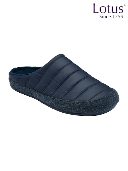 Lotus Blue Mule Slippers (AA6072) | £37