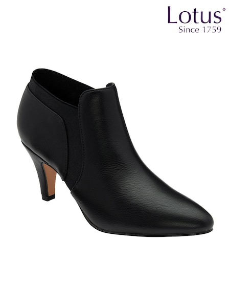 Lotus Dark Black Patent Mary Jane Court Shoes (AA6078) | £65