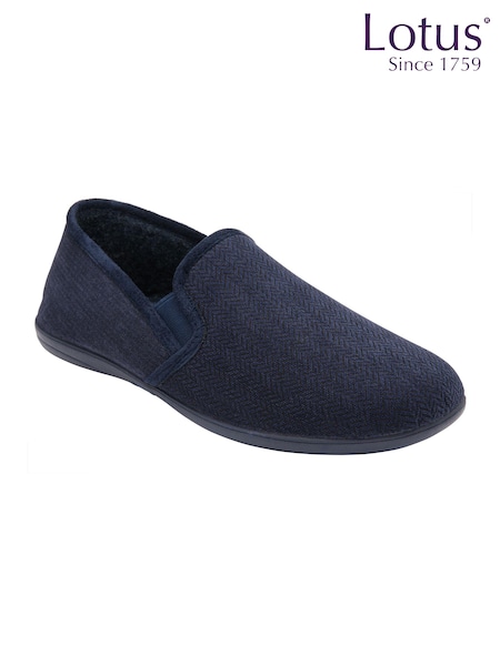 Lotus Blue Textile Full Shoe Slippers (AA6154) | £33