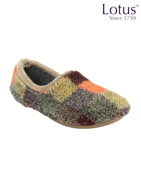Lotus Natural Textile Multi Coloured Slippers (AA6162) | £33