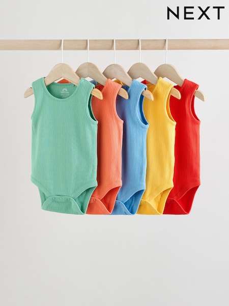 Bright Baby Vest Bodysuits 5 Pack (AA6358) | £14 - £16