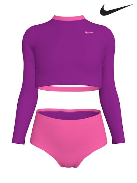 Nike Pink Long Sleeve Bikini Set (AA6483) | £26