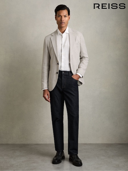 Reiss Raw Indigo Bishopsgate Straight-Leg Jeans (AA6701) | £110