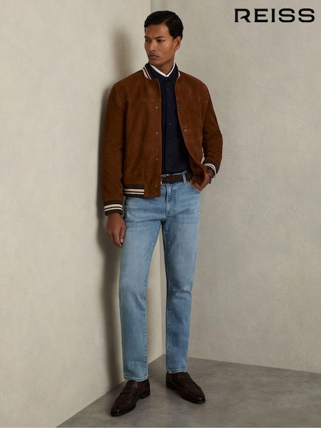 Reiss Light Blue Wash Picton Cotton-Stretch Slim-Fit Jeans (AA6712) | £98