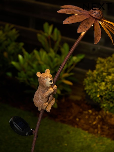 Natural Outdoor Solar Bertie Bear Pathfinder (AA6749) | £22
