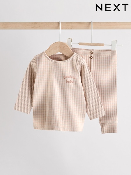 Neutral Striped Baby Top and Leggings Set 2 Piece (0mths-2yrs) (AA6812) | £11 - £13
