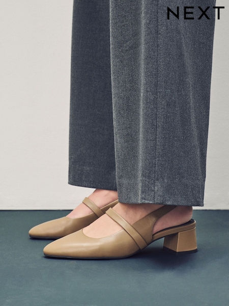 Camel Forever Comfort® Premium Leather Mary Jane Slingback Shoes (AA6925) | £60