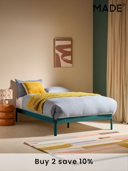 MADE.COM Green Lira Metal Platform Bed (AA6957) | £299 - £325