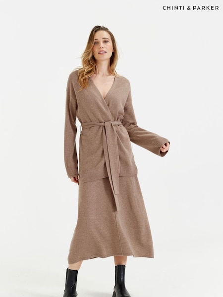 Chinti & Parker Belted Long Nude Cardigan (AA6981) | £125