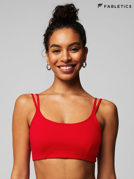 Fabletics Red Principal Low Impact Bra (AA7015) | £50
