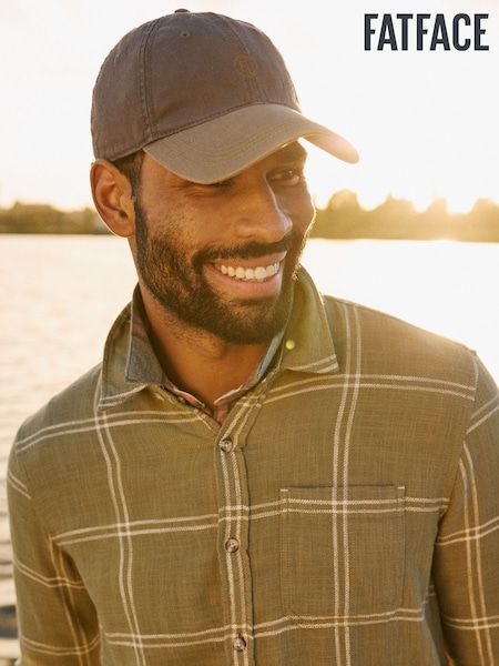 FatFace Grey 100% Cotton Colourblock Cap (AA7073) | £16