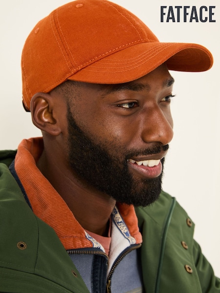 FatFace Burnt Orange 100% Cotton Canvas Baseball Cap (AA7077) | £16