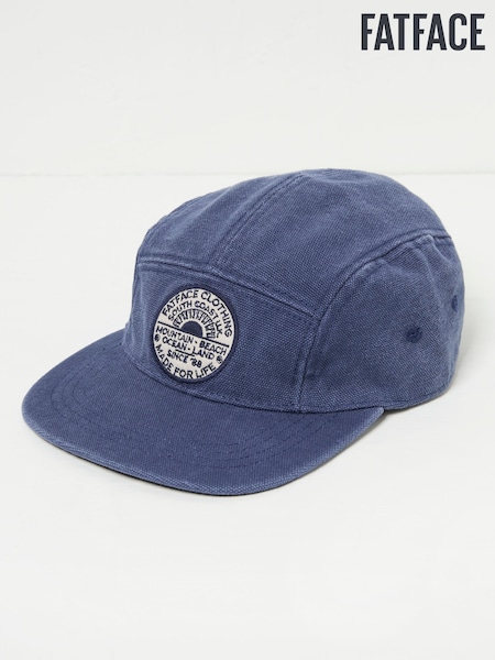 FatFace Blue 100% Cotton 5 Panel Patch Cap (AA7080) | £18