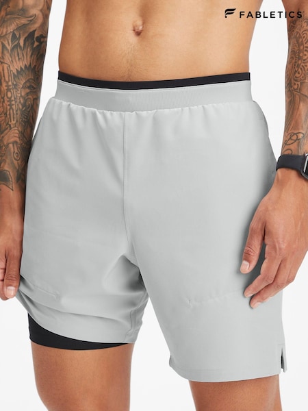 Fabletics Grey The Fundamental Shorts (AA7103) | £65