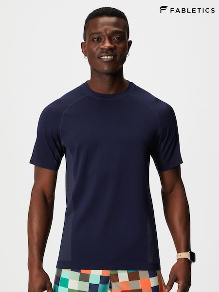 Fabletics Navy Blue The Training Day T-Shirt (AA7147) | £45
