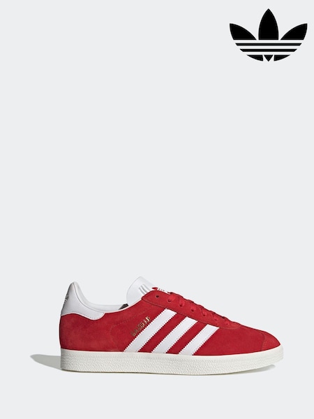adidas Originals Red/White Gazelle Trainers (AA7372) | £85