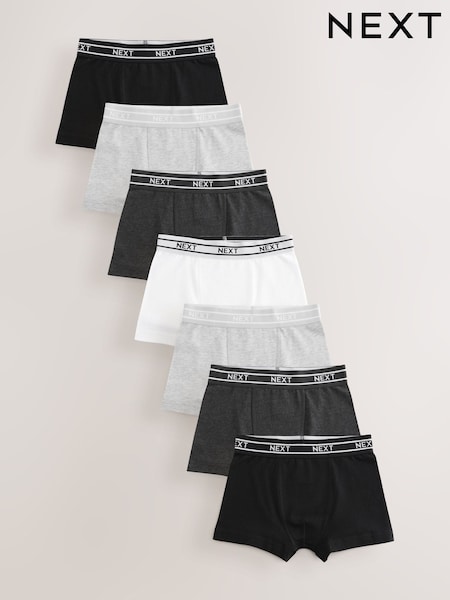 Monochrome Trunks 7 Pack (2-16yrs) (AA7498) | £19 - £24