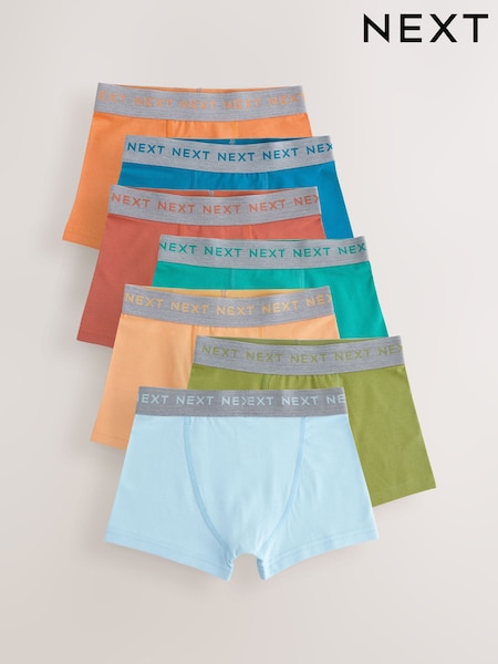 Muted Tones Trunks 7 Pack (2-16yrs) (AA7503) | £19 - £24