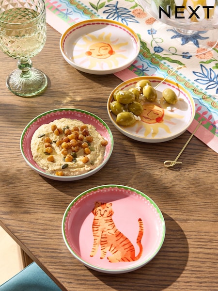 Set of 4 Multi Med Loft Tapas Plates (AA7634) | £16
