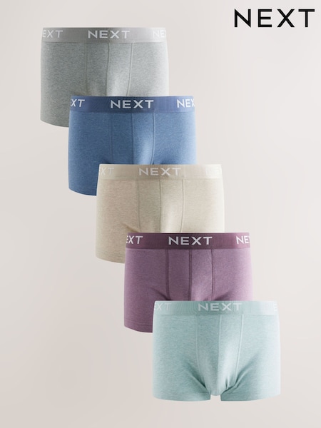 Blue/Neutral Hipster Trunks 5 Pack (AA7718) | £29