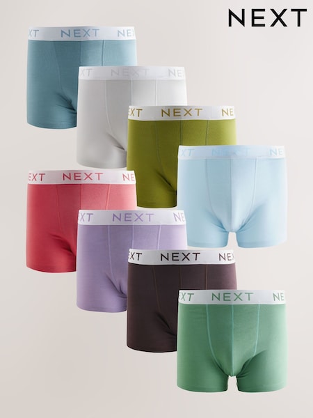 Bright Blue Green Pastels Trunks 8 Pack (AA7728) | £42
