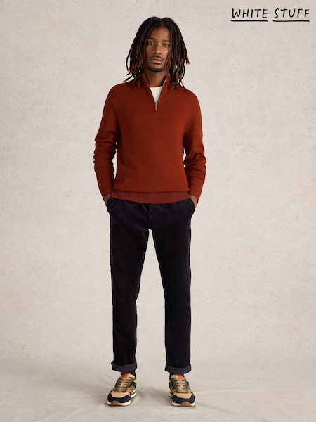 White Stuff Orange Newport Merino Funnel Jumper (AA7758) | £70