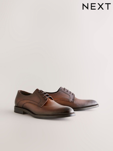 Brown Leather Derby Shoes (AA7985) | £49