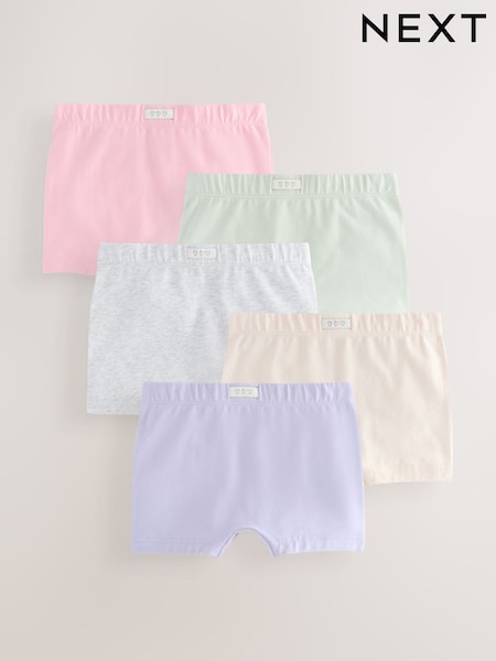 Pink/Blue Soft Touch Short Briefs 5 Pack (2-16yrs) (AA7994) | £13 - £19