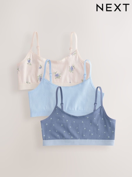Blue Crop Tops 3 Pack (5-16yrs) (AA8106) | £9 - £12