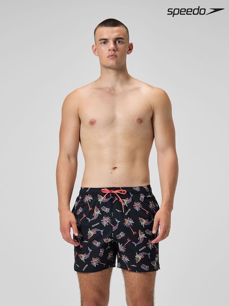 Speedo Orange Print Redondo Edge Volley 16" Shorts (AA8518) | £43