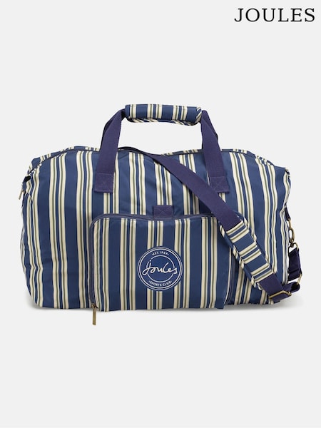Joules Navy Blue Stripe Joules Sport Stripe Packaway Duffel Bag (AA8659) | £50