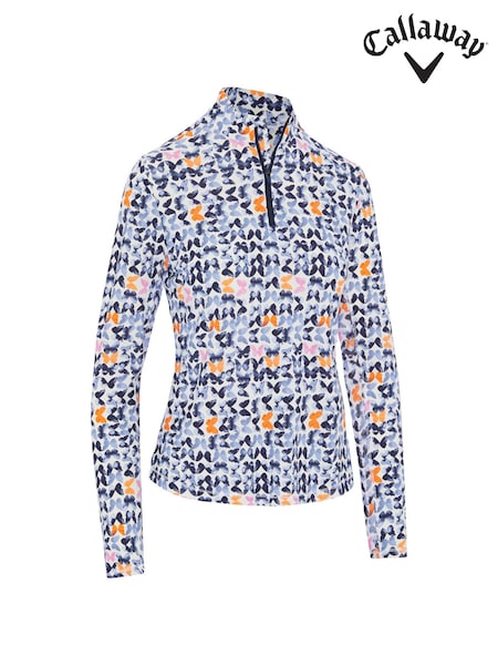 Callaway Apparel Butterfly Geo Print Sun Protection White Top (AA8875) | £65
