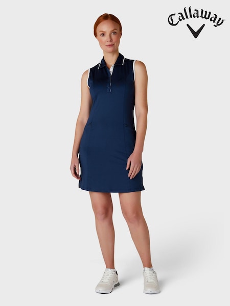 Callaway Apparel Blue Sleeveless Dress Featuring Removeable Shorts (AA8884) | £75