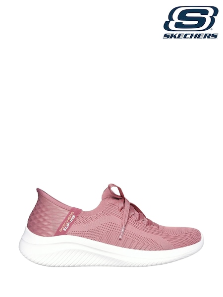 Skechers Pink Wide Fit Slipins Ultra Flex 3.0 Brilliant Path Trainers (AA8966) | £89